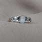 Rainbow Moonstone Goddess Ring: 925 Sterling Silver, Boho Spiritual Jewelry