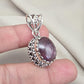 Natural Ruby Star Pendant Genuine Asteriated Ruby Cabochon Handmade 925 Sterling Silver Jewelry