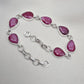 Ruby 925 Sterling Silver Bracelet Natural Handmade July Birthstone Jewelry