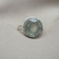 Handmade Sterling Silver Prehnite Ring, Natural Gemstone Statement Jewelry