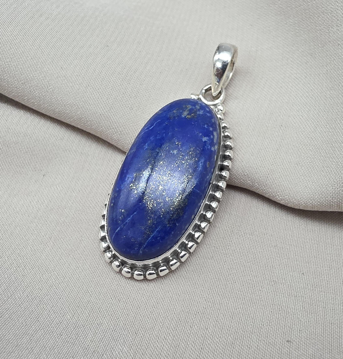 Lapis Lazuli Pendant 925 Sterling Silver September Birthstone Necklace Boho Jewelry Handmade Pendant