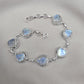 Rainbow Moonstone 925 Sterling Silver Bracelet Natural Handmade