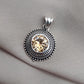 Citrine Silver Pendant: Vintage 925 Sterling, Beaded Boho Jewelry