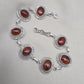Amber 925 Sterling Silver Bracelet Oval Cabochon Adjustable Bracelet Handmade Gemstone Gift for Her