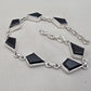 Black Onyx Fancy Shape Link Bracelet 925 Sterling Silver Faceted Onyx Handmade Unisex Jewelry