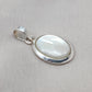 Mother of Pearl 925 Sterling Silver Pendant Oval Necklace, Calming Shell Jewelry