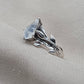 925 Sterling Silver Moonstone Ring Marquise Gemstone Leaf Ring Boho Dainty Jewelry Gift for Her