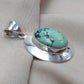 Tibetan Turquoise Pendant: Sterling Silver Boho Necklace, Handmade