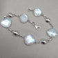 Mother of Pearl 925 Sterling Silver Bracelet Natural Shell Handmade