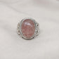 Strawberry Quartz 925 Sterling Silver Ring: Handmade Boho Gemstone Jewelry