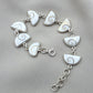 925 Sterling Silver Shiva Eye Shell Bracelet Link Bracelet Gemstone Jewelry Gift for Her