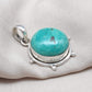 Tibetan Turquoise Pendant Necklace: 925 Silver Boho Healing Jewelry