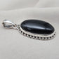 Black Onyx Pendant: 925 Sterling Silver Oval Gemstone Necklace Protection Jewelry Healing Crystal Gift