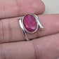 Natural Ruby Ring: Handmade 925 Sterling Silver Boho Statement Ring July Birthstone