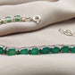 Green Onyx Tennis Bracelet: 925 Sterling Silver Gemstone Jewelry