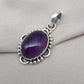 Natural Amethyst 925 Sterling Silver Pendant, February Birthstone Jewelry