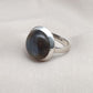 Blue Flash Labradorite Ring: 925 Sterling Silver Boho Jewelry