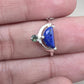 Lapis Lazuli Ring 925 Sterling Silver Dual Stone Moss Agate Statement Ring