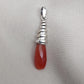 Red Onyx Sterling Silver Pendant: Handmade Healing Crystal Necklace