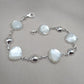 Mother of Pearl 925 Sterling Silver Bracelet Natural Shell Handmade