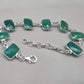 Green Onyx 925 Sterling Silver Bracelet Natural Gemstone Handmade Jewelry