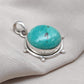 Tibetan Turquoise Pendant Necklace: 925 Silver Boho Healing Jewelry