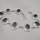 925 Sterling Silver Smoky Quartz Bracelet Natural Brown Oval Gemstone Handmade Jewelry