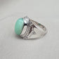 Chrysoprase Ring 925 Sterling Silver Natural Green Chrysoprase Statement Jewelry