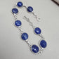 Natural Lapis Lazuli Bracelet 925 Sterling Silver December Birthstone