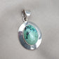 Tibetan Turquoise Pendant: Sterling Silver Boho Necklace, Handmade
