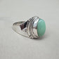 Chrysoprase Ring 925 Sterling Silver Natural Green Chrysoprase Statement Jewelry
