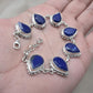 925 Sterling Silver Lapis Lazuli Bracelet Natural Blue Pear Shape Gemstone Handmade Jewelry