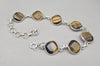 925 Sterling Silver Tiger Eye Bracelet Faceted Cushion Cut Gemstone Bracelet Gift for Her