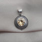 Citrine Silver Pendant: Vintage 925 Sterling, Beaded Boho Jewelry
