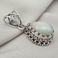 Natural Opal Silver Pendant 925 Sterling Silver Jewelry Pear Shape Cabochon Handmade Gemstone