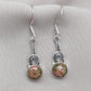 Unakite Dangle Earrings: 925 Sterling Silver, Boho Healing Stone