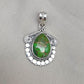 Green Copper Turquoise Pendant Necklace: 925 Sterling Silver Boho Jewelry