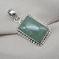 Green Aventurine Pendant 925 Sterling Silver May Birthstone Necklace Healing Heart Chakra Jewelry
