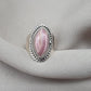 Rhodochrosite 925 Sterling Silver Ring Marquise Gemstone Boho Statement Ring Crystal Jewelry