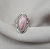 Rhodochrosite 925 Sterling Silver Ring Marquise Gemstone Boho Statement Ring Crystal Jewelry