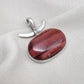 Red Tiger Eye Sterling Silver Pendant: Handmade Root Chakra Necklace