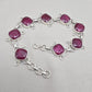 Ruby Bracelet 925 Sterling Silver Red Gemstone Jewelry