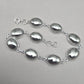 925 Sterling Silver Pyrite Bracelet Minimal Oval Link Handmade Jewelry