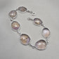 925 Sterling Silver Ametrine Bracelet Natural Faceted Gemstone Jewelry Adjustable Bracelet