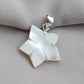 Mother of Pearl Star Pendant: 925 Sterling Silver Boho Necklace