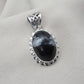 Snowflake Obsidian Pendant 925 Sterling Silver Protection Gemstone Necklace Courage Jewelry
