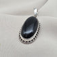 Black Onyx Pendant: 925 Sterling Silver Oval Gemstone Necklace Protection Jewelry Healing Crystal Gift