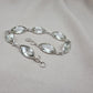 925 Sterling Silver Green Amethyst Bracelet Marquise shape Gemstone Elegant Link Bracelet Gift