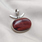Red Tiger Eye Sterling Silver Pendant: Handmade Root Chakra Necklace