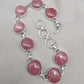 Rhodochrosite 925 Sterling Silver Bracelet: Handmade Pink Gemstone Jewelry